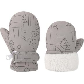 Toddler Gloves Kids Mittens Winter Warm Lined Fleece Gloves Waterproof Snow Baby Mitten for Boys Girls