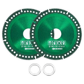 HARFINGTON 5pcs 5" Diamond Saw Blade, 7/8" (22mm) Arbor Cut Off Wheels, Diamond Cutting Disc Multifunction Tile Concrete Ceramic Marble Blade for Angle Grinder, Green