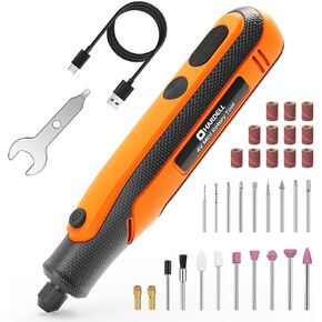 HARDELL Mini Cordless Rotary Tool kit 4V, 3 Variable Speeds Rotary Tool with 32pcs Accessories,Type-C Charging Power, for Engraving, Sanding, Grinding, Polishing, Etching, Diy Crafting