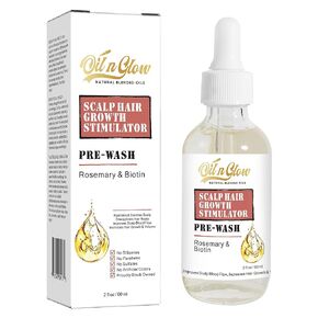 Rosemary and Biotin Pre-Wash Scalp Oil and Hair Treatment Oil: Pre Shampoo Dry Scalp Treatment, Hair Growth Stimulator Serum For Healthy Scalp & Less Hair Fall and Breakage. 2 Fl Oz.