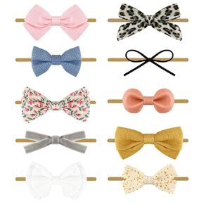 DRESHOW BQUBO 36 Pcs Toddler Hair Ties Hair Clips for Girls Cute Hair Accessories Baby Hair Bows Flower Hair Ties Colorful Bow Hair Clip Snap Hairpins Flower Clips for Baby Toddler Girls Kids