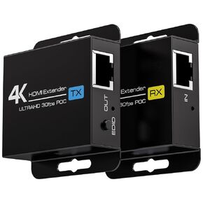 394ft/120M HDMI KVM USB Extender Over Ethernet 1080P HDMI and USB Extender for Remote Control of HDMI Signals and USB Devices with Loop Out Function