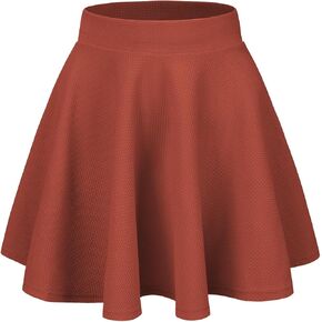 Women's Casual Stretch Waist Versatile Flared Mini Skater Skirt