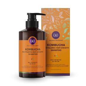BALANCE YOUR BIOME Kombucha Revitalizing Hair Growth Shampoo,Promotes Scalp pH Balance, Strengthens Hair Growth, Fermented Kombucha Extract, Rice, Jeju Green Tea, 9 types of Vitamins,16.9 fl.oz.500ml
