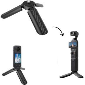 GetZget® Mini Tripod Desktop Stand Stabilizer Holder Compatible with DJI OSMO Pocket 3/ Pocket 2, DJI Action 4/3, Insta360 X3/ X4, Gopro Camera Accessories