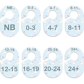 Utook Baby Closet Dividers,Baby Closet Organizer for Newborn to 24 Months Clothes,Extra-Large Labels and Double-Sided,Making it Easy to Organize Your Boys' or Girls' Clothing