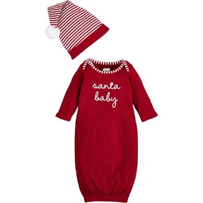 Mud Pie Baby Santa Baby Take-Me-Home Hat Set; 0-3M
