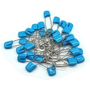 Baby Safety Pins Secure Clips for Fastening Baby Clothes Diaper Napkins 50pcs 60PCS 30PCS (Red, 50 pcs)