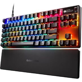SteelSeries Apex Pro TKL Gen 3 OmniPoint 3.0 HyperMagnetic Switches — Adjustable Actuation — Rapid Trigger — Game-Ready Presets — Protection Mode — Rapid Tap/SOCD — OLED — RGB — PBT Keycaps — USB-C