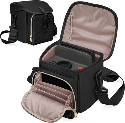 Camera Sling Bag Compatible with Polaroid Now 2nd Instant Camera, Crossbody Bag with Adjustable Strap, Light Tan in Saudi Arabia