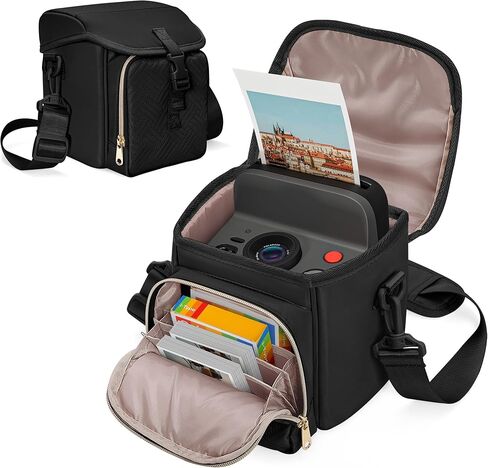 Camera Sling Bag Compatible with Polaroid Now 2nd Instant Camera, Crossbody Bag with Adjustable Strap, Light Tan in Saudi Arabia