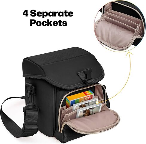 Camera Sling Bag Compatible with Polaroid Now 2nd Instant Camera, Crossbody Bag with Adjustable Strap, Light Tan in Saudi Arabia