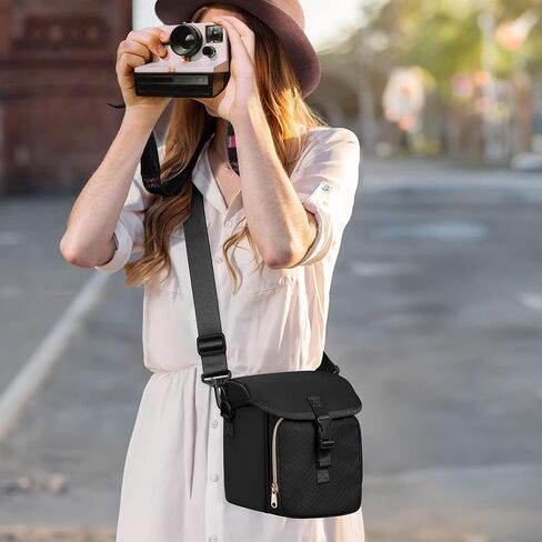 Camera Sling Bag Compatible with Polaroid Now 2nd Instant Camera, Crossbody Bag with Adjustable Strap, Light Tan in Saudi Arabia