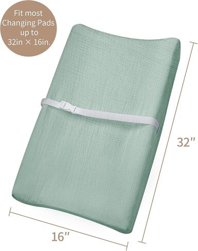 Changing Pad Cover for Baby Boy Girl 2 Pack, Muslin Changing Table Pad Covers with Boho Style, Neutral Nursery Bedding Essentials Soft and Breathable(Dusty Rose & Flower-A) in Kuwait