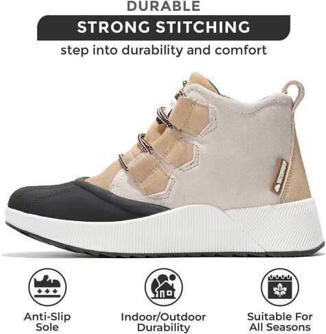 Project Cloud Waterproof Boots for Women - Memory Foam Winter Boots for Women, Non-Slip Snow Boots & Winter Shoes, Womens Boots Shoes Women Footwear - Women Boots Shoe Lace in Kuwait