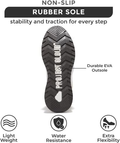 Project Cloud Waterproof Boots for Women - Memory Foam Winter Boots for Women, Non-Slip Snow Boots & Winter Shoes, Womens Boots Shoes Women Footwear - Women Boots Shoe Lace in Kuwait