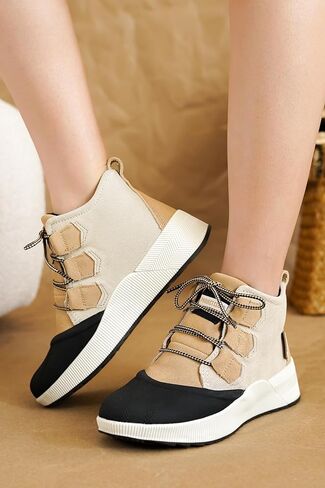 Project Cloud Waterproof Boots for Women - Memory Foam Winter Boots for Women, Non-Slip Snow Boots & Winter Shoes, Womens Boots Shoes Women Footwear - Women Boots Shoe Lace in Kuwait