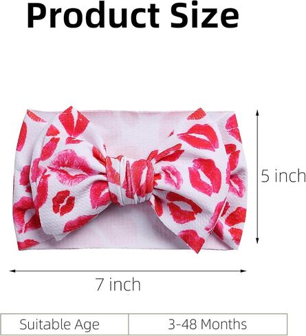 KIDOCHEESE Baby Girl Headbands Red Green Big Bows Elastics Nylon Hairbands Oversized Head Wraps Hair Accessories for Baby Girls Newborn Infant Toddlers Kids in Kuwait