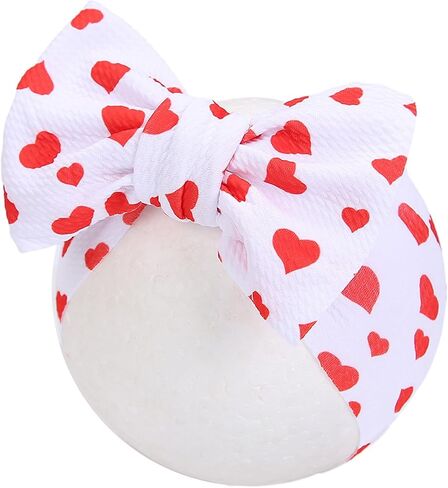 KIDOCHEESE Baby Girl Headbands Red Green Big Bows Elastics Nylon Hairbands Oversized Head Wraps Hair Accessories for Baby Girls Newborn Infant Toddlers Kids in Kuwait