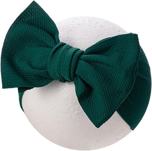 KIDOCHEESE Baby Girl Headbands Red Green Big Bows Elastics Nylon Hairbands Oversized Head Wraps Hair Accessories for Baby Girls Newborn Infant Toddlers Kids in Kuwait