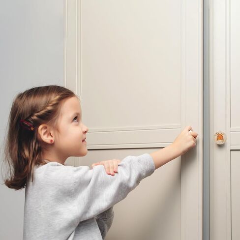 مقابض أدراج خزانة من الخشب الحيواني، مقابض أدراج خشبية مزخرفة فريدة من نوعها لخزائن الأطفال (8، لون السجل 1) in Kuwait