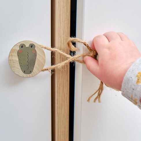 مقابض أدراج خزانة من الخشب الحيواني، مقابض أدراج خشبية مزخرفة فريدة من نوعها لخزائن الأطفال (8، لون السجل 1) in Kuwait