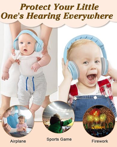 Lilian&Gema 2-in-1 Baby Ear Muffs Noise Protection, Noise Cancelling Headphones for Baby & Toddler up to 4 Years in Saudi Arabia