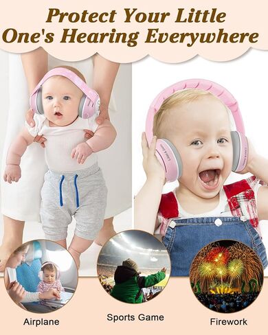 Lilian&Gema 2-in-1 Baby Ear Muffs Noise Protection, Noise Cancelling Headphones for Baby & Toddler up to 4 Years in Kuwait
