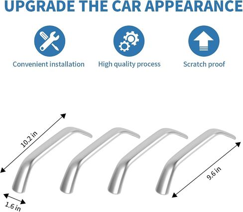 لـ 2024 Jeep JL A&B غطاء مقبض عمود المقبض متوافق مع Jeep Wrangler JL JLU Gladiator JT 2024 ملحقات داخلية صفراء 4 قطع in Kuwait