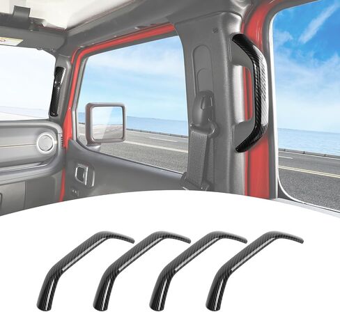 لـ 2024 Jeep JL A&B غطاء مقبض عمود المقبض متوافق مع Jeep Wrangler JL JLU Gladiator JT 2024 ملحقات داخلية صفراء 4 قطع in Kuwait