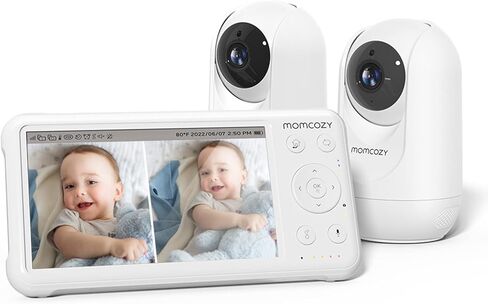 جهاز مراقبة الأطفال من Momcozy مع كاميرتين مقاس 5 بوصات صوت بمدى 960 قدمًا، هدية مثالية in Saudi Arabia