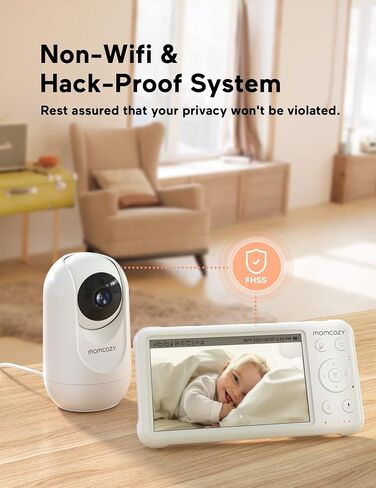 جهاز مراقبة الأطفال من Momcozy مع كاميرتين مقاس 5 بوصات صوت بمدى 960 قدمًا، هدية مثالية in Saudi Arabia