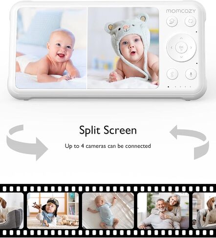 جهاز مراقبة الأطفال من Momcozy مع كاميرتين مقاس 5 بوصات صوت بمدى 960 قدمًا، هدية مثالية in Saudi Arabia