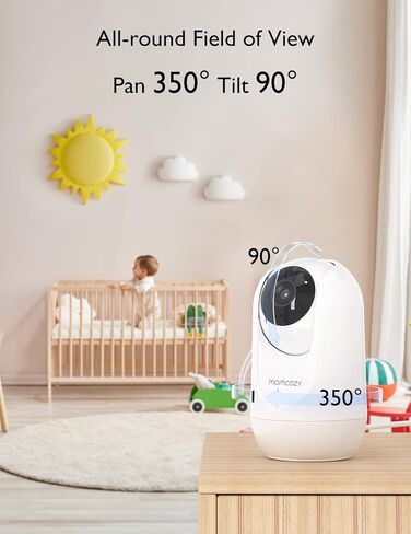 جهاز مراقبة الأطفال من Momcozy مع كاميرتين مقاس 5 بوصات صوت بمدى 960 قدمًا، هدية مثالية in Saudi Arabia