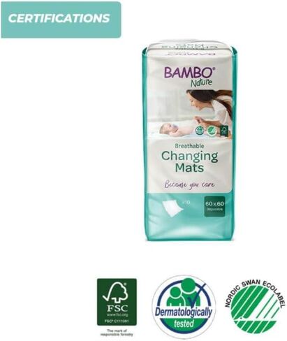 Bambo Nature Changing Mat: Bio-Based, 10 Count in Kuwait