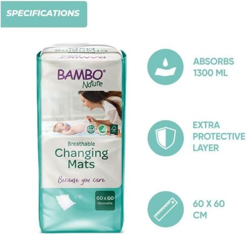 Bambo Nature Changing Mat: Bio-Based, 10 Count in Kuwait