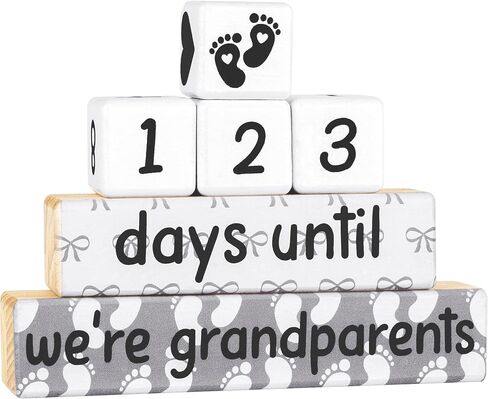 Pregnancy Announcement, Baby Reveal Countdown Due Date Blocks- Weeks/Days Until I'm A Grandma, Announcing Pregnancy Countdown Blocks, New Grandma To Be Gifts Promoted To Grandma in Saudi Arabia