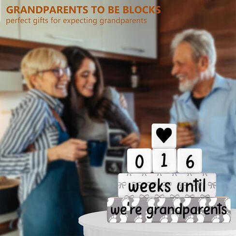 Pregnancy Announcement, Baby Reveal Countdown Due Date Blocks- Weeks/Days Until I'm A Grandma, Announcing Pregnancy Countdown Blocks, New Grandma To Be Gifts Promoted To Grandma in Saudi Arabia