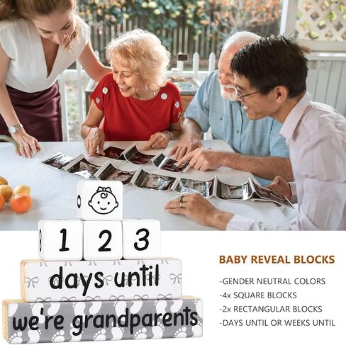 Pregnancy Announcement, Baby Reveal Countdown Due Date Blocks- Weeks/Days Until I'm A Grandma, Announcing Pregnancy Countdown Blocks, New Grandma To Be Gifts Promoted To Grandma in Saudi Arabia
