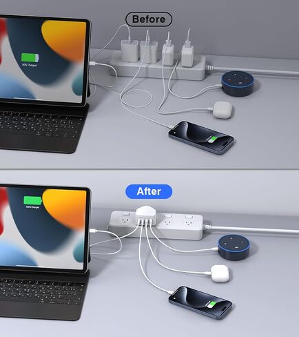 [3 Pack] USB C Charger Block, 40W 4-Port PD+QC Power Adapter USB C Wall Charger Plug Multiport Type C Fast Charging Block Cube Brick for iPhone 15 14 13 12 11 Pro Max XS XR 8 7, iPad Pro Mini, Samsung in Saudi Arabia