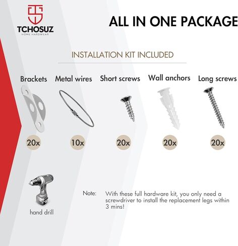 Anti Tip Furniture Anchors for Baby Proofing(10 Packs), 400 Pounds Furniture Wall Anchor, Earthquake Straps Secure/Keep Baby Safety from Tipping/Falling Furniture Dresser Bookshelf Cabinet in Saudi Arabia