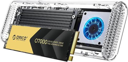 ORICO 2 تيرابايت SSD خارجي، محرك أقراص الحالة الصلبة المحمول يصل إلى 3500 ميجابايت/ثانية، مع PCIe 4.0 2280 NVMe M.2 SSD قابل للإزالة، متوافق مع Thunderbolt 3 & 4 USB4/3.2 Type-C (PSSD-J20) in Saudi Arabia