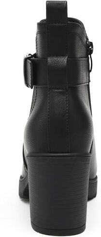 أحذية DECARSDZ النسائية للكاحل مرنة سهلة الارتداء بكعب مكتنز وأحذية طويلة أنيقة in Kuwait