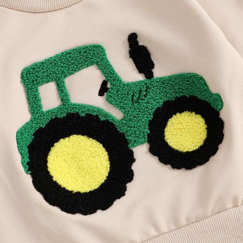 FYBITBO Infant Toddler Baby Boys Fall Clothes Long Sleeve Shirts Tops and Pants Farm Tractor Outfits Winter Clothing Sets in Saudi Arabia