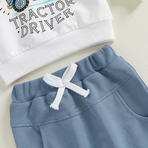 FYBITBO Infant Toddler Baby Boys Fall Clothes Long Sleeve Shirts Tops and Pants Farm Tractor Outfits Winter Clothing Sets in Kuwait