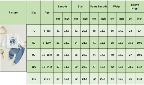 FYBITBO Infant Toddler Baby Boys Fall Clothes Long Sleeve Shirts Tops and Pants Farm Tractor Outfits Winter Clothing Sets in Kuwait