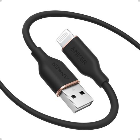Anker Flow Cable, USB-A to Lightning Cable, Durable and Fast 3 ft Fast Charging USB 2.0 Cable, for iPhone 14/13 / 12 / iPad Air/Mini/Pro, iPod Nano, AirPods, and More (Cord Organizer Included) in Saudi Arabia