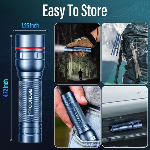 Rechargeable Flashlights High Lumens, G1000 Super Bright Flash Light Pink, Small Zoomable LED Flashlight with 3 Lighting Modes, Portable Tactical Flashlight for Camping Essentials, Gift for Women in Saudi Arabia