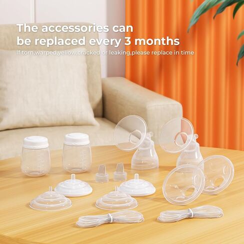 Breast Pump Parts Compatible with Spectra Replacement Pump Parts, Spectra Bottles, Spectra Pump Parts, Spectra Breast Pump, Spectra s1/s2/9 Plus, Not Original Accessories, 2 Count in Saudi Arabia