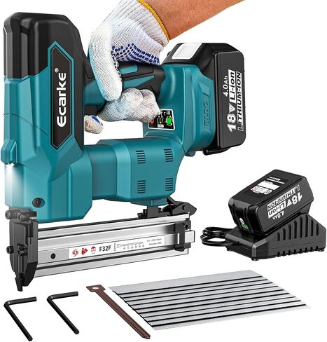 Cordless 18Gauge Brad Nailer for Makita 18V Battery: 18Ga Nail Gun with 1000 Nials - Portable Professional Heavy Duty Punch Framing Nailer Gun,Nail Point Tools for Wood Workpieces For DIYer in Saudi Arabia